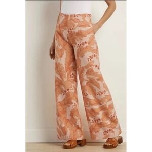 NEW Soft Surroundings Grand Canyon Wide Leg Full Length Pants Sunset Size L